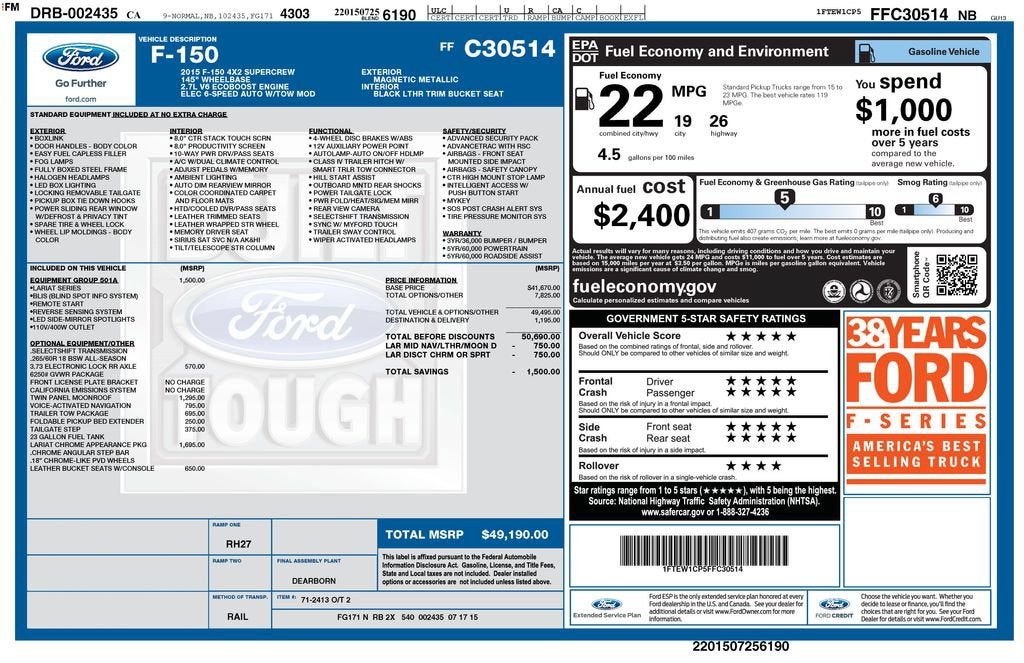 2015 Ford F-150 XL