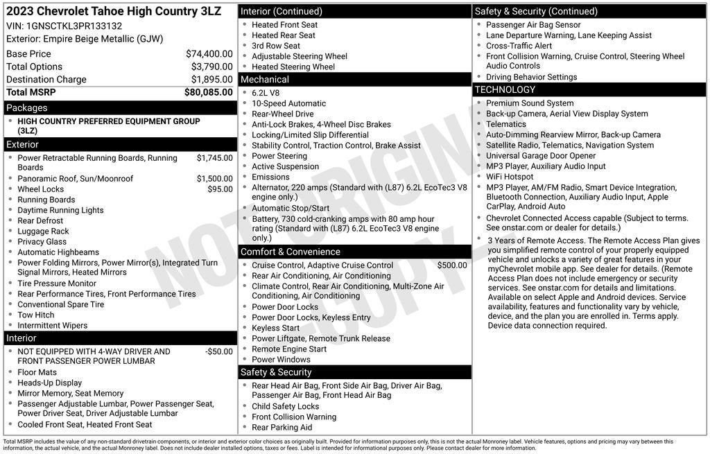 2023 Chevrolet Tahoe High Country