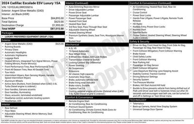 2024 Cadillac Escalade ESV Luxury