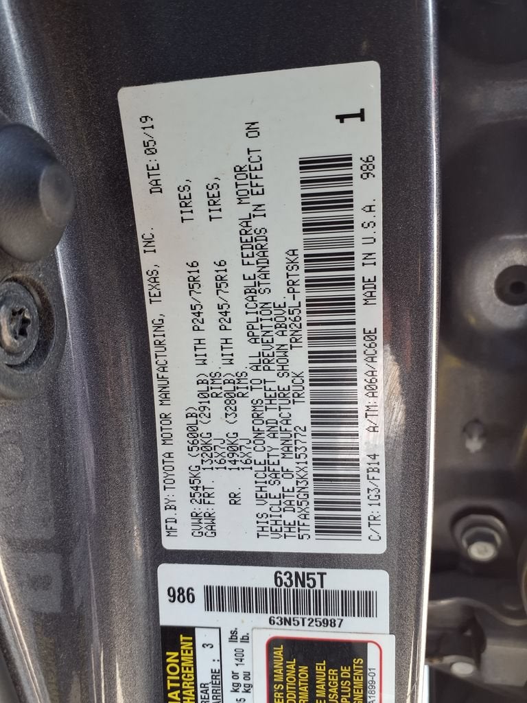 2019 Toyota Tacoma 2WD SR