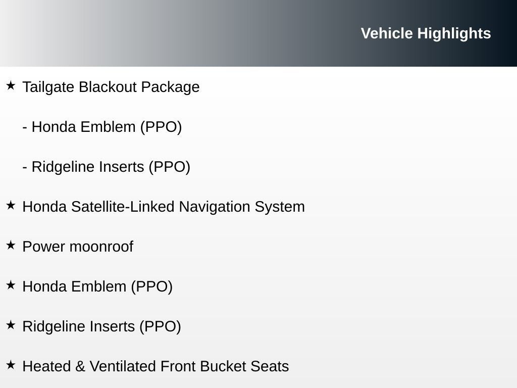 2025 Honda Ridgeline Black Edition