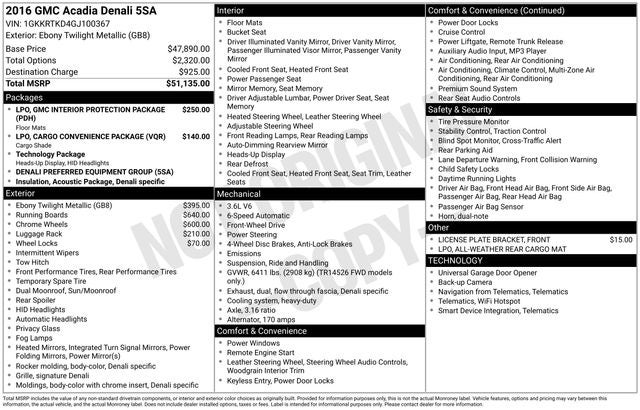 2016 GMC Acadia Denali