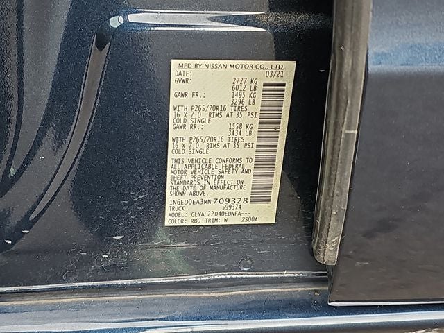 2021 Nissan Frontier SV