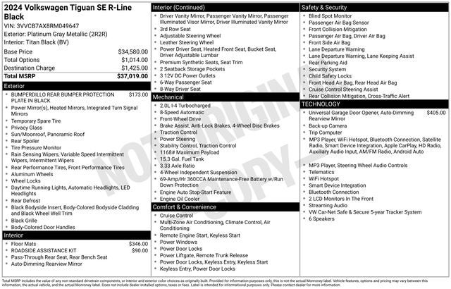 2024 Volkswagen Tiguan SE R-Line Black