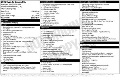 2025 Hyundai Sonata SEL