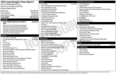 2024 Jeep Wrangler 4-Door Sport S 4x4