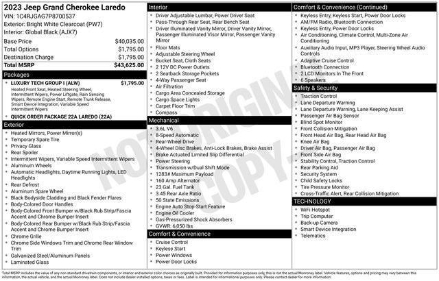 2023 Jeep Grand Cherokee Laredo 4x2