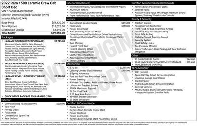 2022 RAM 1500 Laramie Crew Cab 4x4 5'7' Box