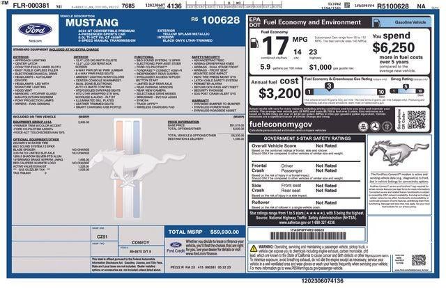 2024 Ford Mustang GT Premium Convertible