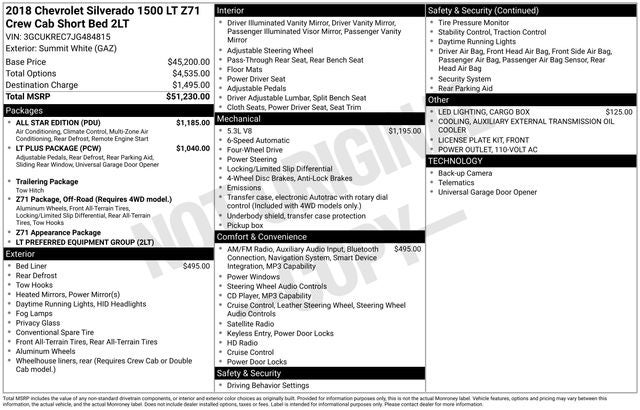 2018 Chevrolet Silverado 1500 2LT