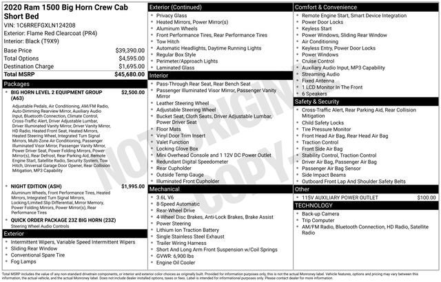 2020 RAM 1500 Big Horn/Lone Star