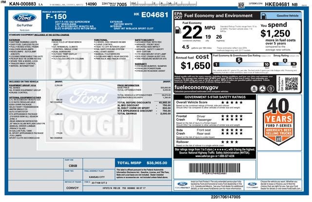 2017 Ford F-150 XL