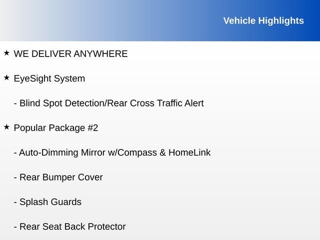 2019 Subaru Crosstrek 2.0i Premium