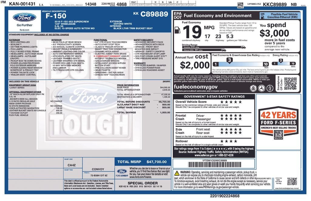 2019 Ford F-150 Lariat