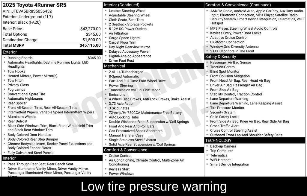 2025 Toyota 4Runner SR5