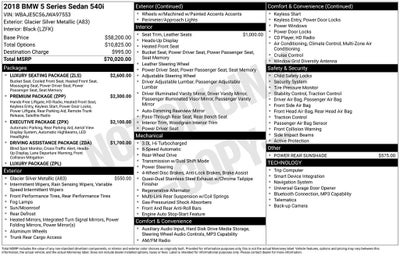 2018 BMW 5 Series 540i