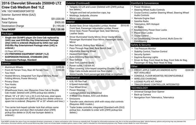 2016 Chevrolet Silverado 2500HD LTZ