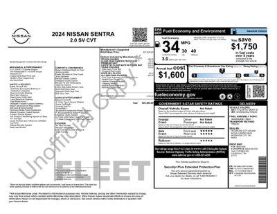 2024 Nissan Sentra SV