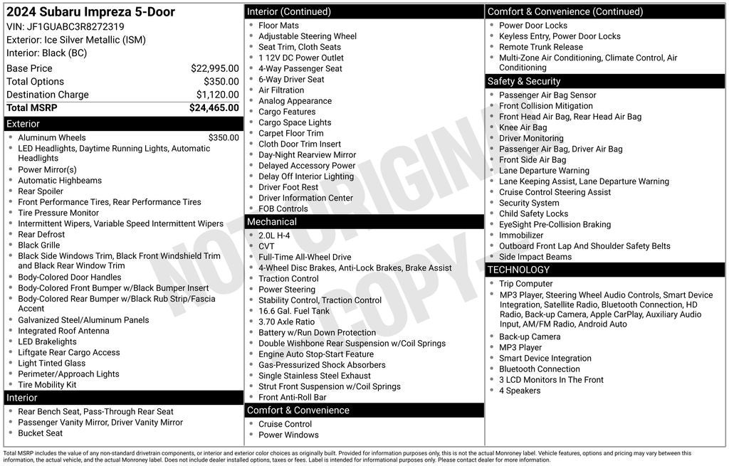 2024 Subaru Impreza Base