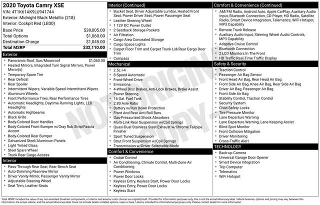 2020 Toyota Camry XSE