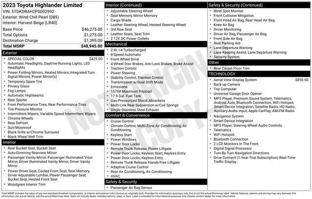 2023 Toyota Highlander Limited