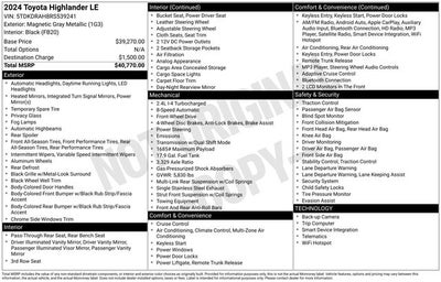 2024 Toyota Highlander LE