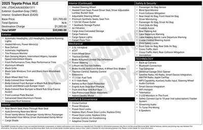 2025 Toyota Prius XLE