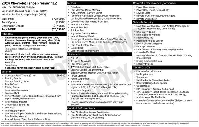 2024 Chevrolet Tahoe Premier